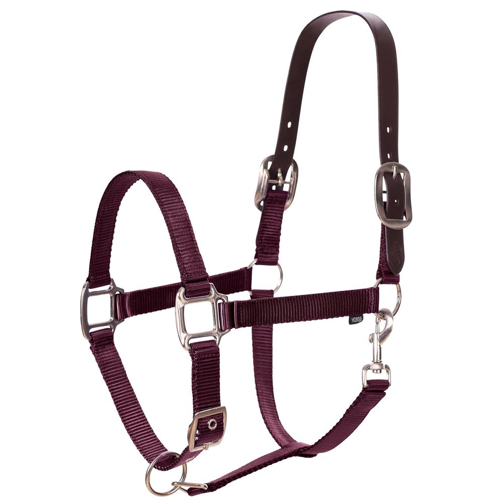 Equinavia Loki Adjustable Breakaway Horse Halter - Wine Red - Pony