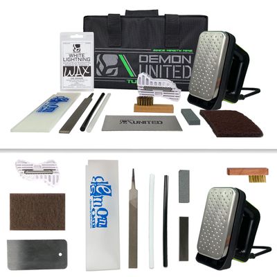 DEMON UNITED USA Bronze Edition Ski & Snowboard Tuning Kit with Ski Wax, Wax Iron (Bronze Edition Plus Hyper Big Block Wax)