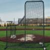 Murray Sporting Goods Baseball Batting L-Screen Protective Net | Pitching L Screen with Portable Wheels, Baseball Sack and Hip Protector for Batting Practice view 1