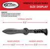 9.5" Hand Forged Carbon Steel Railroad Spike Medieval Twisted Handle Dagger with Sheath, Gray view 3