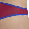 ARENA Icons Women's Triangle Bikini Two Piece Beach Swimsuit Color Block Bathing Suit, Chlorine-Resistant, Burgundy/Neon Blue, XL view 2