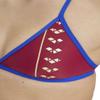 ARENA Icons Women's Triangle Bikini Two Piece Beach Swimsuit Color Block Bathing Suit, Chlorine-Resistant, Burgundy/Neon Blue, XL view 4