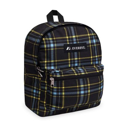 Everest Unisex-Adult's Basic Pattern Backpack, Black, One Size