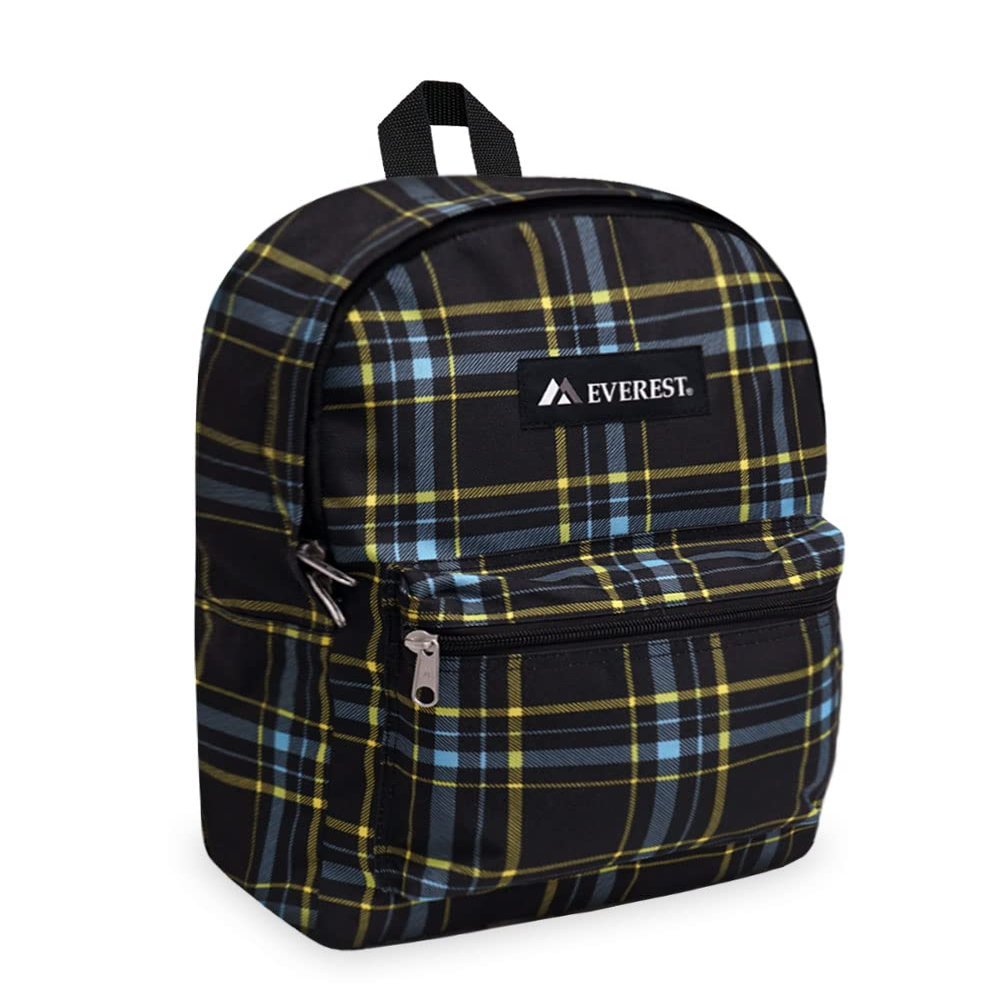 Everest Unisex-Adult's Basic Pattern Backpack, Black, One Size