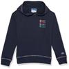 Champion Girls Hoodie, Lightweight Pullover For Sweatshirt, Graphics, Navy Stacked Script, 6X US