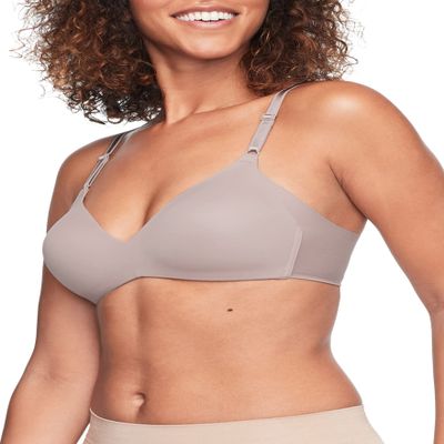 Warner's Womens No Side Effects Underarm-Smoothing Comfort Wireless Lightly Lined 1056 T-Shirt Bra, Mink, 36C US