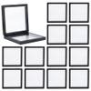 Framendino, 20 Pack Black 3D Floating Frame Display Case Challenge Coin 4.3x4.3x0.8 Holder Stands Jewelry Storage Box for AA Medallion Shells Gems view 1