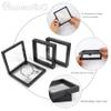 Framendino, 20 Pack Black 3D Floating Frame Display Case Challenge Coin 4.3x4.3x0.8 Holder Stands Jewelry Storage Box for AA Medallion Shells Gems view 3