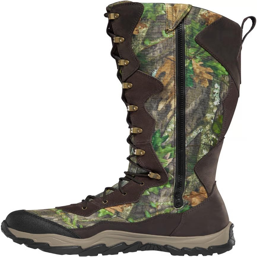 Lacrosse Venom II NWTF 18" Waterproof Snake Boot for Men - Lace-Up with Side Zip, Dry-Core Lining, Mossy Oak Obsession - 11 W
