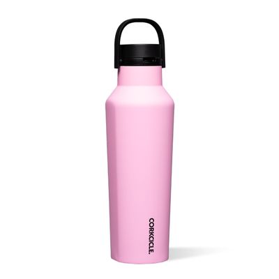 Corkcicle Sport Canteen - Keeps Drinks Cold 25 Hours - Stainless Steel Water Bottle - Triple-Insulated - Spill-Proof - Summer Drinkware Gift - Keeps Drinks Ice Cold - 20 oz - Sun-Soaked Pink