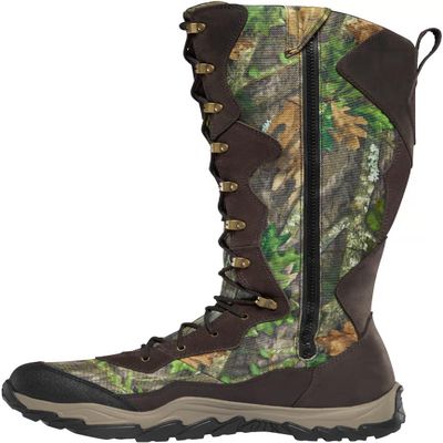Lacrosse Venom II NWTF 18" Waterproof Snake Boot for Men - Lace-Up with Side Zip, Dry-Core Lining, Mossy Oak Obsession - 10 W