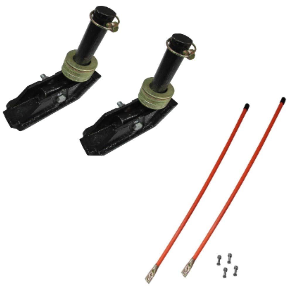 RAParts 2 Pk Square Snow Plow Shoes W/Blade Markers Western Fits Boss Curtis Hiniker