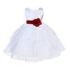 ekidsbridal White Shimmering Organza Flower Girl Dresses Pageant Dress 4613S S view 1