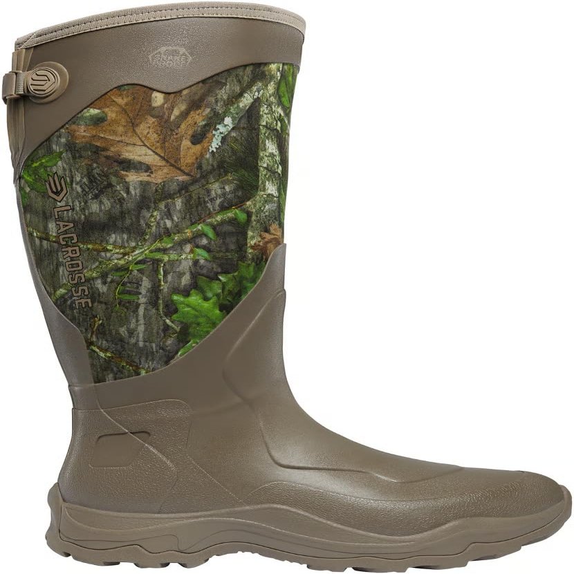 LaCrosse 17" Alpha Agility Snake Boots for Men Featuring Waterproof Rubber, Eva Soles, and Snake Guard Toe Protection, NWTF Mossy Oak Obsession - 9