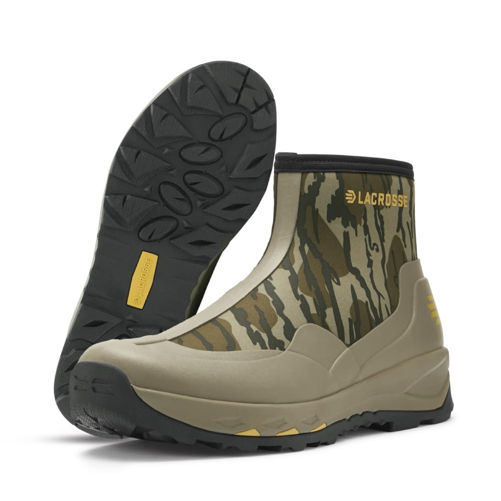 LaCrosse AlphaTerra 6" Zip-Up Waterproof Hiking Boots for Men - Alphaterra Outsole, Active Fit, EVA Midsole Side-Zip, Camo - 8.5 W