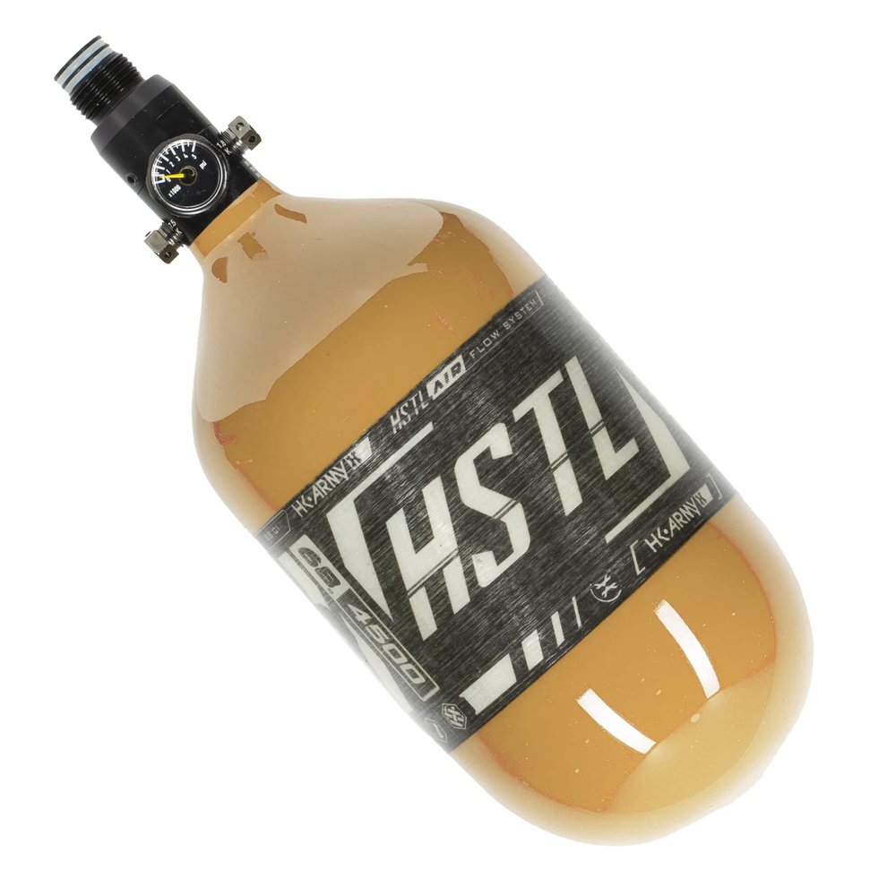HK Army HSTL 68/4500 Carbon Fiber HPA Compressed Air Paintball Tank System - Standard Reg - Gold