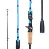 Sougayilang Fishing Pole, 2PC Fishing Rod-Blue-6.9ft-Casting view 1
