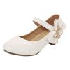 Girls High Heeled Shoes Children Leather Shoes Princess Dress Shoes Primary School Students Leather Shoes for Boys (White, 33) view 1