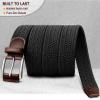 BULLIANT Woven Braided Stretch Web Belt 2Pack for Men 1 3/8"-Gift Boxed view 4