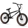 cubsala Freestyle BMX Bike, 20 Inch Yaphet Bicycle for Teen Beginner and Adult Riders, Bike with Hi-Ten Steel Frame, Black with Brown Tire view 1