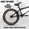 cubsala Freestyle BMX Bike, 20 Inch Yaphet Bicycle for Teen Beginner and Adult Riders, Bike with Hi-Ten Steel Frame, Black with Brown Tire view 3