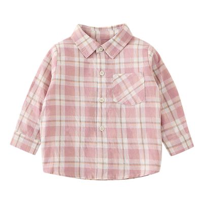 5 6 Toddler Kids Baby Boys Shirts Button Down Western Shirts Boys Outfit Toddler Buffalo Plaid Shirts (Pink, 3-4 Years)