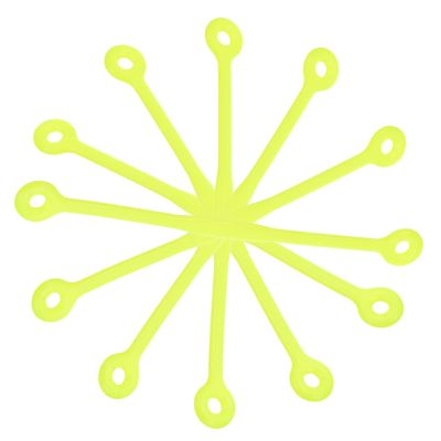 PATIKIL Tennis Dampener, 8 Pack Silicone Vibration Shock Absorber Racquet String Damping, Yellow