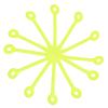 PATIKIL Tennis Dampener, 8 Pack Silicone Vibration Shock Absorber Racquet String Damping, Yellow view 1