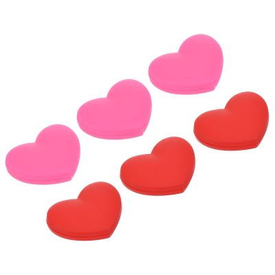 PATIKIL Tennis Vibration Dampener, 6 Pack Heart-Shaped Silicone Shock Absorber Racket String Damping for Tennis Racquet, Red, Pink