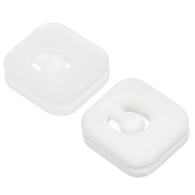 PATIKIL Tennis Vibration Dampener, 2 Pack Square-Shaped Silicone Shock Absorber Racket String Damping for Tennis Racquet, Clear, White