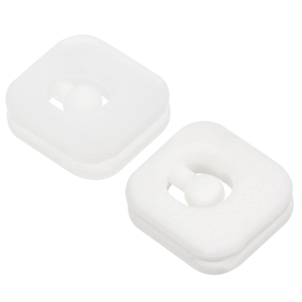 PATIKIL Tennis Vibration Dampener, 2 Pack Square-Shaped Silicone Shock Absorber Racket String Damping for Tennis Racquet, Clear, White