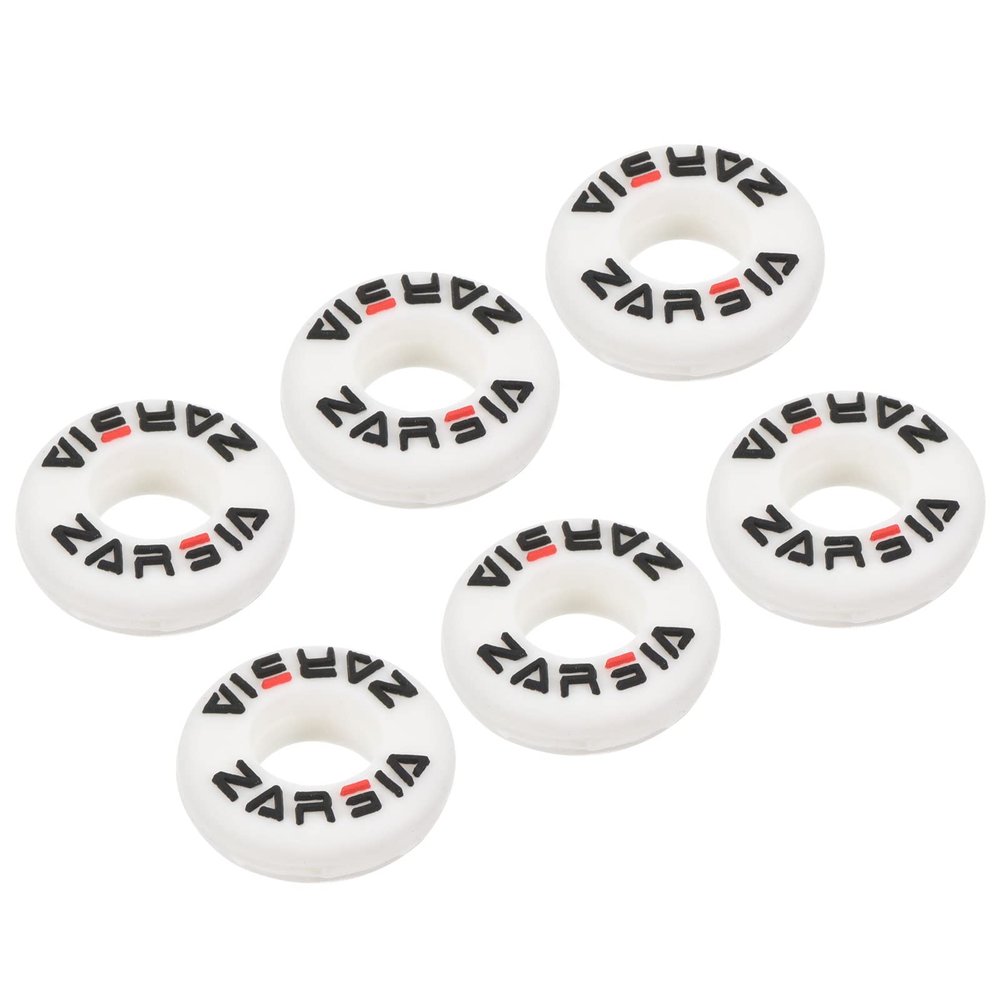 PATIKIL Tennis Vibration Dampener, 6 Pack Round-Shaped Silicone Shock Absorber Racket String Damping for Tennis Racquet, White