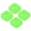 PATIKIL Tennis Vibration Dampener, 4 Pack Square-Shaped Silicone Shock Absorber Racket String Damping for Tennis Racquet, Green view 1