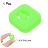 PATIKIL Tennis Vibration Dampener, 4 Pack Square-Shaped Silicone Shock Absorber Racket String Damping for Tennis Racquet, Green view 3