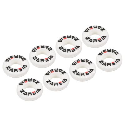 PATIKIL Tennis Vibration Dampener, 8 Pack Round-Shaped Silicone Shock Absorber Racket String Damping for Tennis Racquet, White