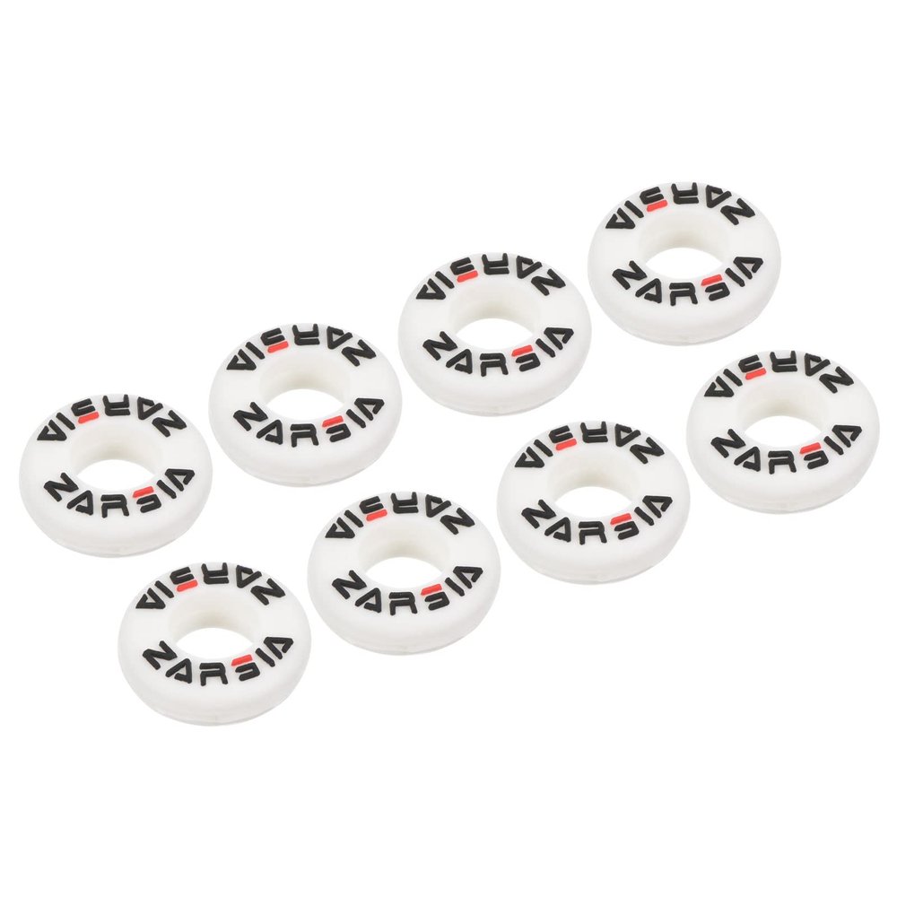 PATIKIL Tennis Vibration Dampener, 8 Pack Round-Shaped Silicone Shock Absorber Racket String Damping for Tennis Racquet, White