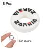 PATIKIL Tennis Vibration Dampener, 8 Pack Round-Shaped Silicone Shock Absorber Racket String Damping for Tennis Racquet, White view 3