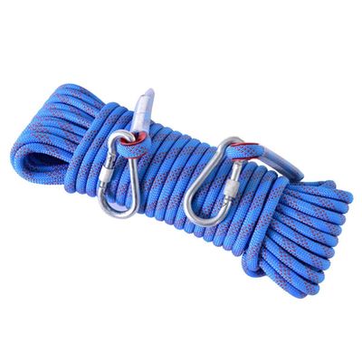 14mm Outdoor Climbing Rope High Strength Emergency Camping Ropes 49ft 82ft 115ft 148ft Heavy Duty Static Rock Rope for Fire Escape Ice Climbing Equipment Safety Rescue (Color : Blue, Size : 14mm x 1