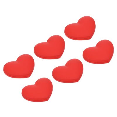 PATIKIL Tennis Vibration Dampener, 6 Pack Heart-Shaped Silicone Shock Absorber Racket String Damping for Tennis Racquet, Red