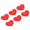 PATIKIL Tennis Vibration Dampener, 6 Pack Heart-Shaped Silicone Shock Absorber Racket String Damping for Tennis Racquet, Red view 1