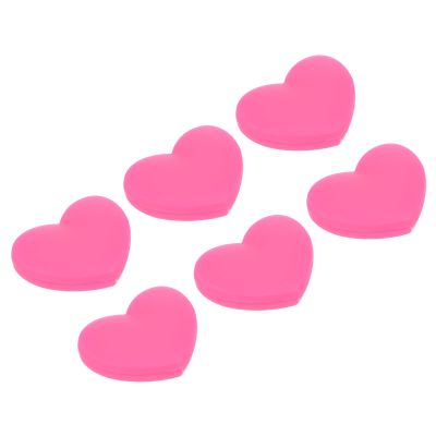 PATIKIL Tennis Vibration Dampener, 6 Pack Heart-Shaped Silicone Shock Absorber Racket String Damping for Tennis Racquet, Pink