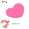 PATIKIL Tennis Vibration Dampener, 6 Pack Heart-Shaped Silicone Shock Absorber Racket String Damping for Tennis Racquet, Pink view 3