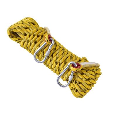 14mm Outdoor Climbing Rope High Strength Emergency Camping Ropes 49ft 82ft 115ft 148ft Heavy Duty Static Rock Rope for Fire Escape Ice Climbing Equipment Safety Rescue ( Color : Yellow , Size : 14mm x