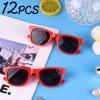 MIAHART 12 Pack Kids Party Sunglasses Bulk Summer Party Favors Retro Glasses for Boys and Girls Birthday Party Supplies, Red view 2