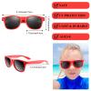 MIAHART 12 Pack Kids Party Sunglasses Bulk Summer Party Favors Retro Glasses for Boys and Girls Birthday Party Supplies, Red view 3