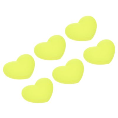PATIKIL Tennis Vibration Dampener, 6 Pack Heart-Shaped Silicone Shock Absorber Racket String Damping for Tennis Racquet, Yellow