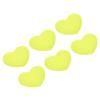 PATIKIL Tennis Vibration Dampener, 6 Pack Heart-Shaped Silicone Shock Absorber Racket String Damping for Tennis Racquet, Yellow view 1