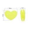 PATIKIL Tennis Vibration Dampener, 6 Pack Heart-Shaped Silicone Shock Absorber Racket String Damping for Tennis Racquet, Yellow view 2