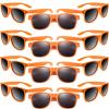 MIAHART 12 Pack Kids Party Sunglasses Bulk Summer Party Favors Retro Glasses for Boys and Girls Birthday Party Supplies, Orange view 1