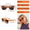 MIAHART 12 Pack Kids Party Sunglasses Bulk Summer Party Favors Retro Glasses for Boys and Girls Birthday Party Supplies, Orange view 3
